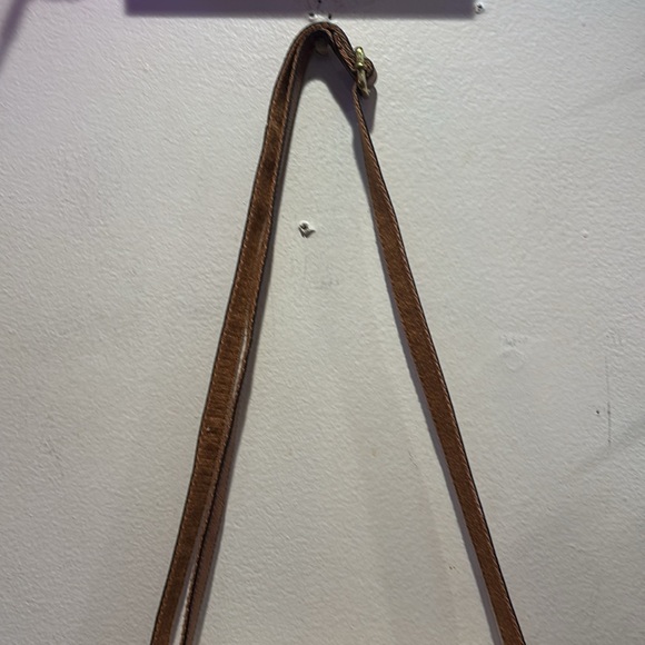 Fossil White, Brown, and Blue Leather Crossbody Bag - Picture 2 of 10